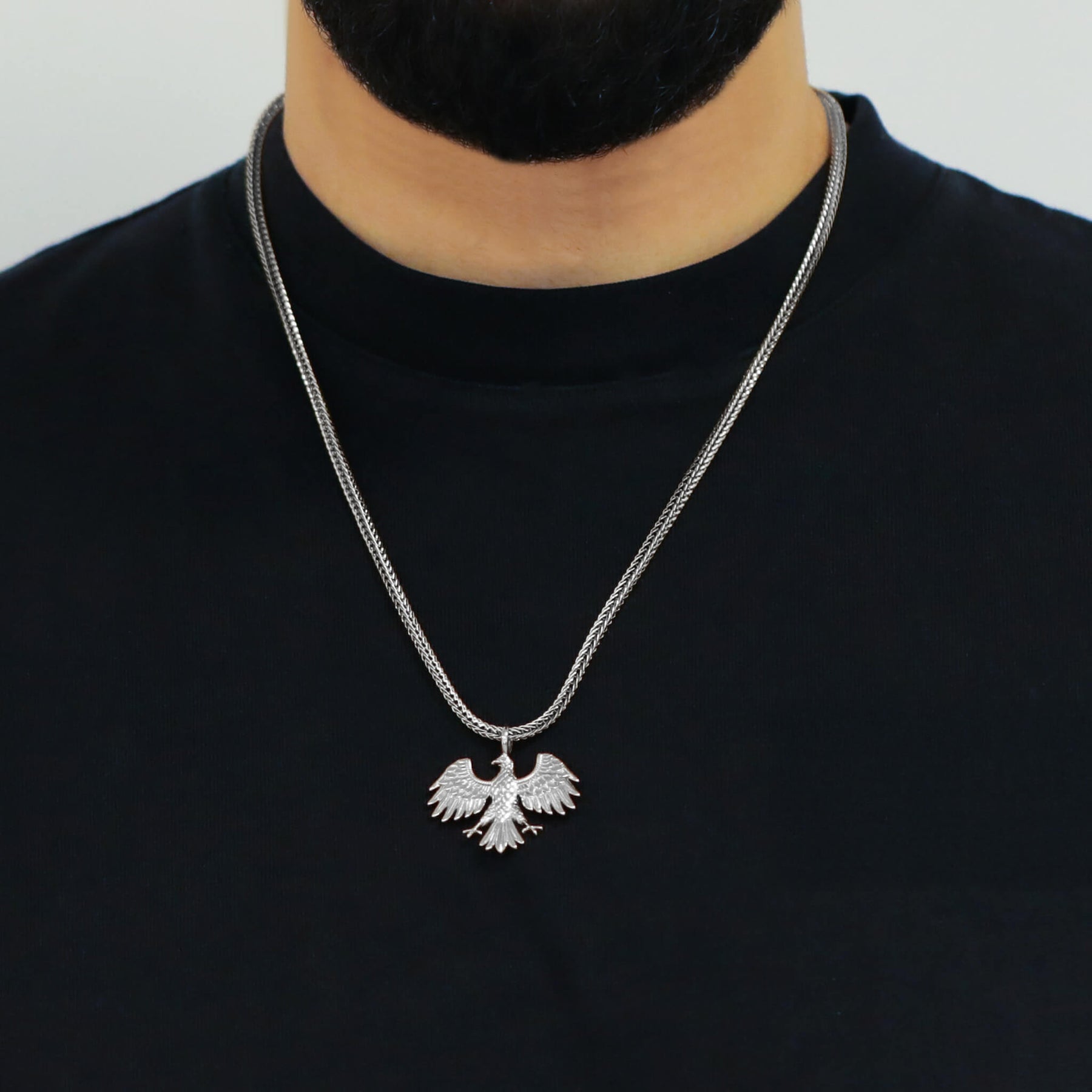 Syrien Wappen Kette V2 | Herren - Edelstahl