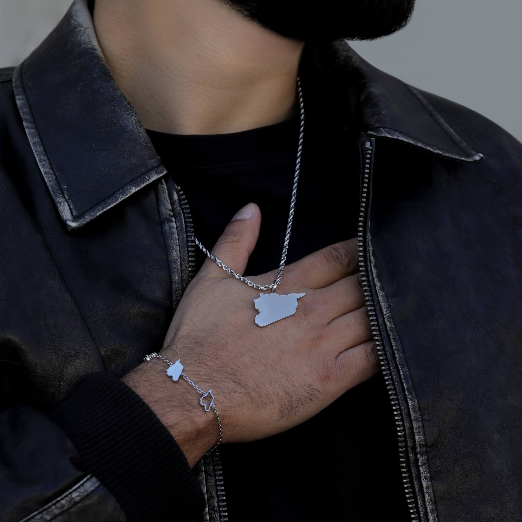 Syrien Landkartenkette Matt | Herren