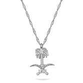 Saudi-Arabien Wappen Kette Damen Silber wasserfest | d'origine
