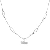 Türkei Silhouette 5-Anhänger Kette Damen Silber wasserfest | d'origine