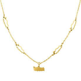 Türkiye Map 5-Pendant Necklace Women 18K Gold | d'origine
