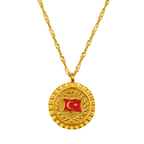 Türkiye Flag Necklace | Women