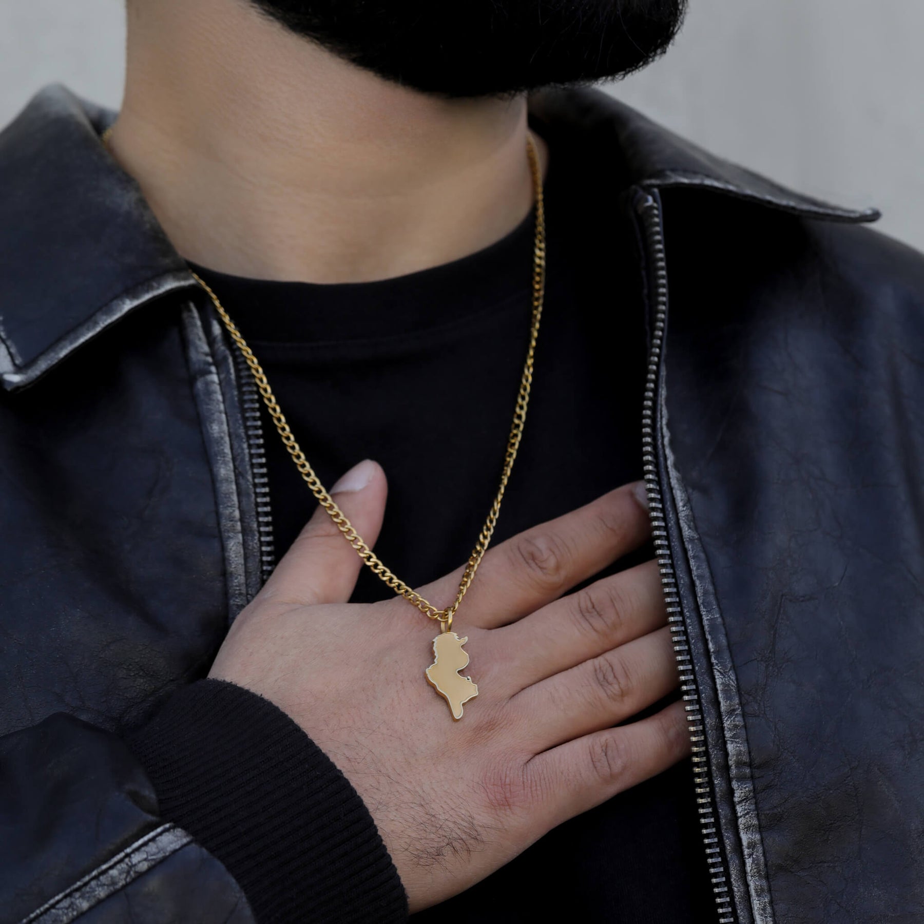 Tunesien Landkartenkette Matt | Herren