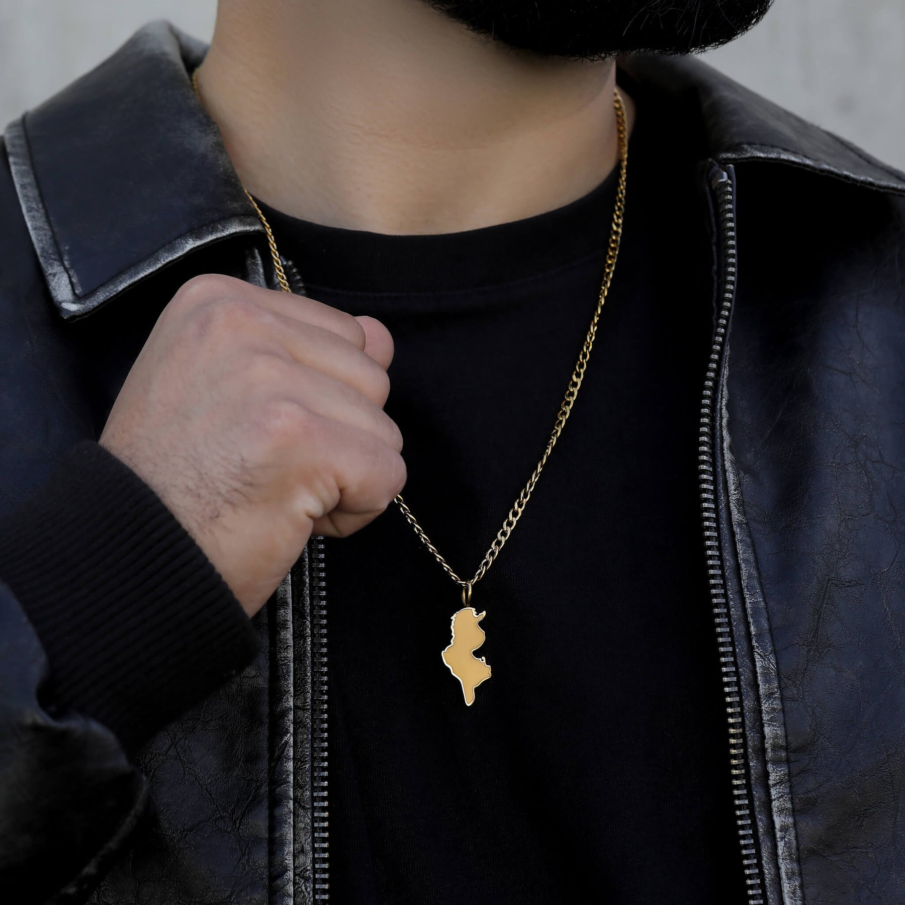 Tunesien Landkartenkette Matt | Herren