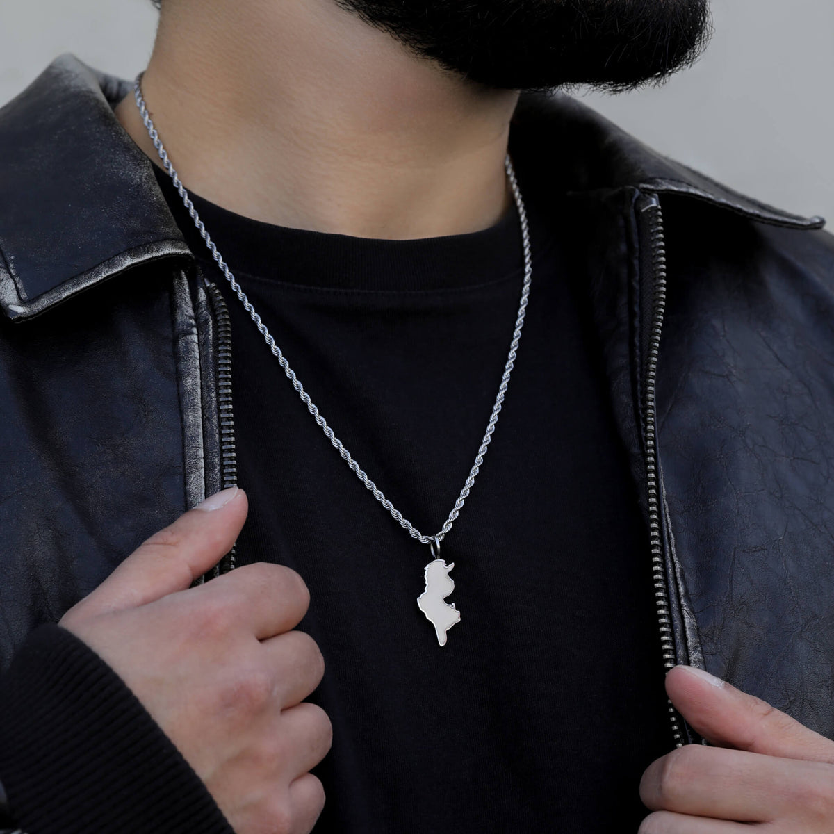 Tunesien Landkartenkette Matt | Herren