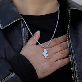 Tunesien Landkartenkette Matt | Herren