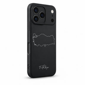 Türkiye phone case for iPhone 17 Pro – angled view with camera edge and side buttons
