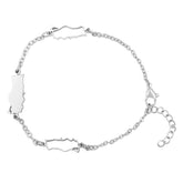 Türkei Silhouette Landkarten Armband Silber wasserfest | d'origine