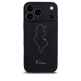 Tunisia phone case for iPhone 17 Pro – back with map and lettering