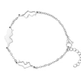 Tunesien Silhouette Landkarten Armband Silber wasserfest | d'origine
