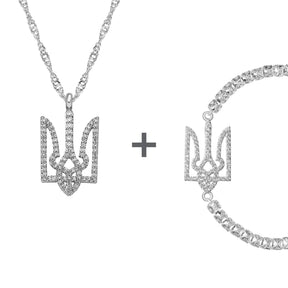 Ukraine Wappen Schmuck Set Damen | d'origine