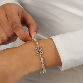 Ukraine Wappen Armband Gold