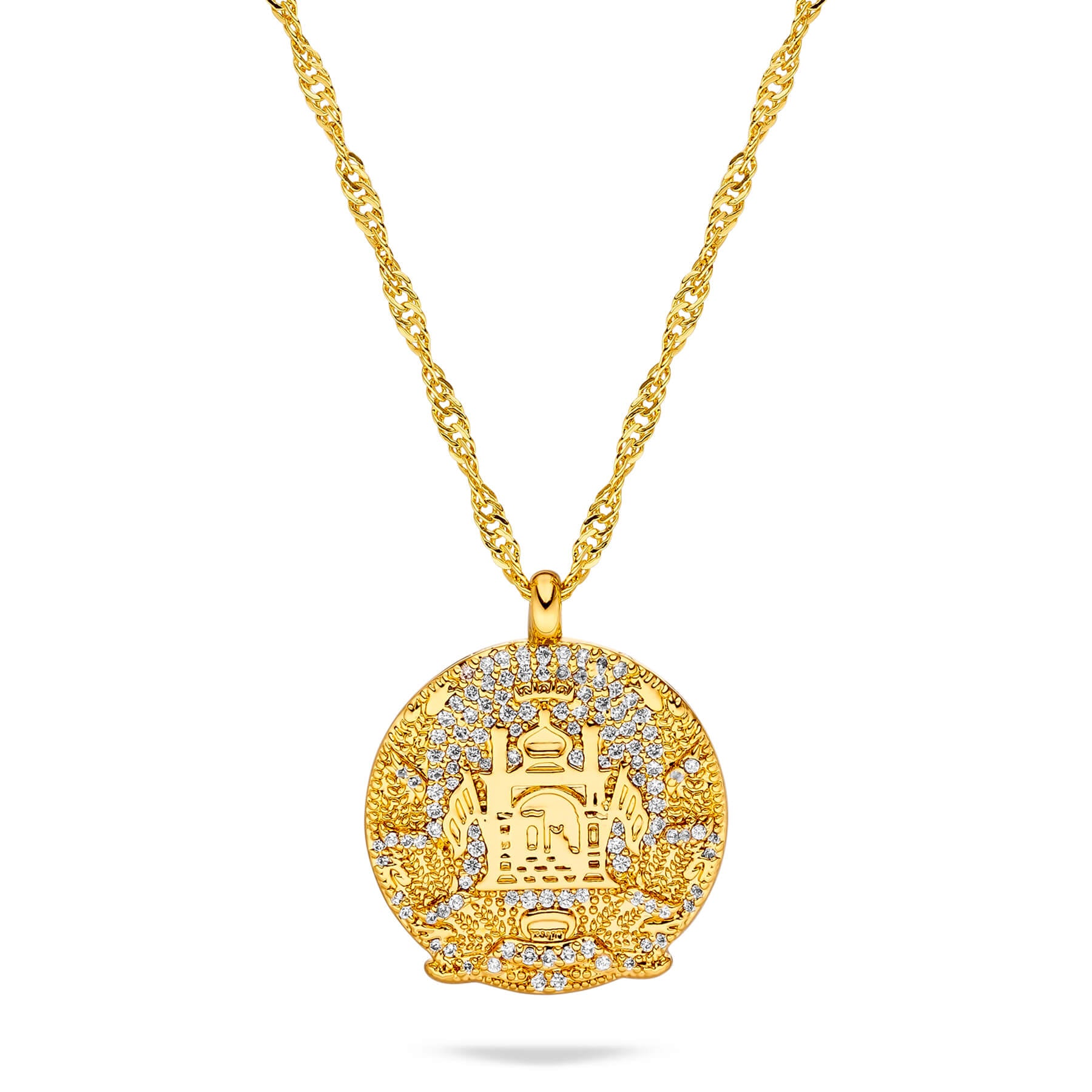 Afghanistan Wappenkette Damen Gold