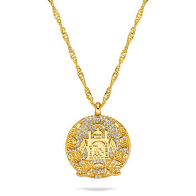 Afghanistan Emblem Necklace Women Gold-Plated | d'origine