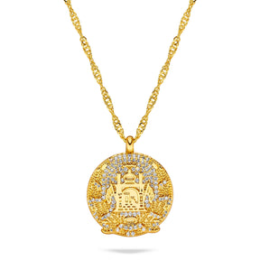 Afghanistan Wappenkette Damen Gold
