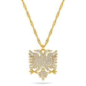 Albania Emblem Necklace Women Gold-Plated | d'origine