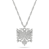 Albanien Wappen Kette Damen Silber Edelstahl – Adler