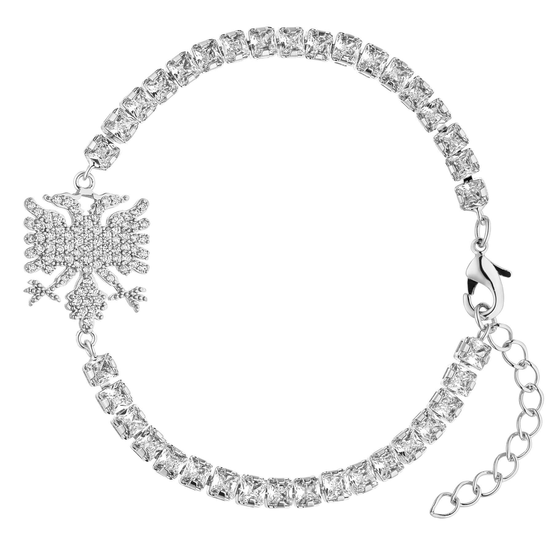 Albanien Wappenarmband Damen Silber