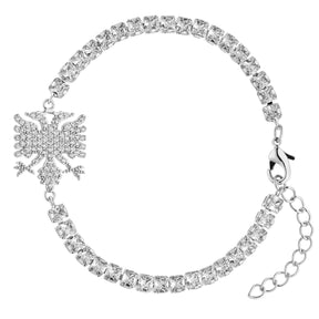 Albanien Wappenarmband Damen Silber