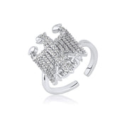 Deutschland Wappen Ring Damen Silber wasserfest | d'origine
