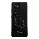 Serbien Handyhülle Samsung S21 Ultra Silhouette Schutzhülle | d'origine