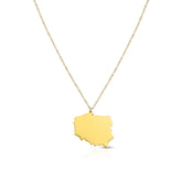 Polen Silhouette Landkarten Kette Herren Gold vergoldet | d'origine