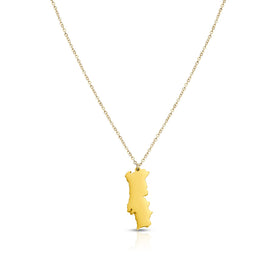 Portugal Landkarten Kette Damen 18K Gold | d'origine