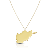 Afghanistan Silhouette Landkarten Kette Herren Gold vergoldet | d'origine