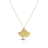 Kosovo Silhouette Landkarten Kette Herren Gold vergoldet | d'origine