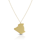 Algerien Silhouette Landkarten Kette Herren Gold vergoldet | d'origine