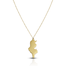 Tunisia Map Necklace Women 18K Gold | d'origine