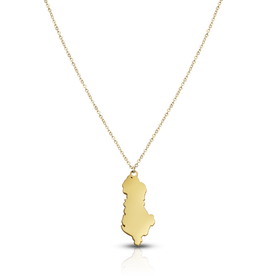 Albania Map Necklace Women 18K Gold | d'origine