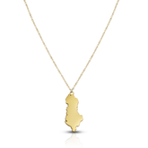 Albanien Silhouette Landkarten Kette Herren Gold vergoldet | d'origine