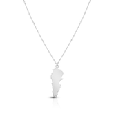 Libanon Silhouette Landkarten Kette Damen Silber wasserfest | d'origine