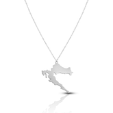 Kroatien Kette Landkarte Silber