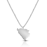 Bosnien Kette Silber Landkarte