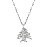 Libanon Wappen Kette Damen Silber wasserfest | d'origine
