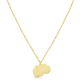 Mazedonien Silhouette Landkarten Kette Herren Gold vergoldet | d'origine