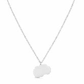 Mazedonien Silhouette Landkarten Kette Damen Silber wasserfest | d'origine