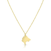 Montenegro Silhouette Landkarten Kette Herren Gold vergoldet | d'origine