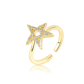 Morocco Star Emblem Ring Women 18K Gold | d'origine