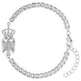 Serbien Wappen Armband Damen Silber wasserfest | d'origine