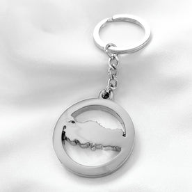 Türkiye Map Key Ring Silver Stainless Steel | d'origine
