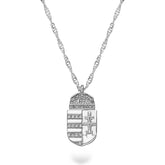 Ungarn Wappen Kette Damen Silber Edelstahl – Wappen